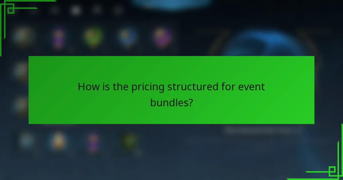 How is the pricing structured for event bundles?