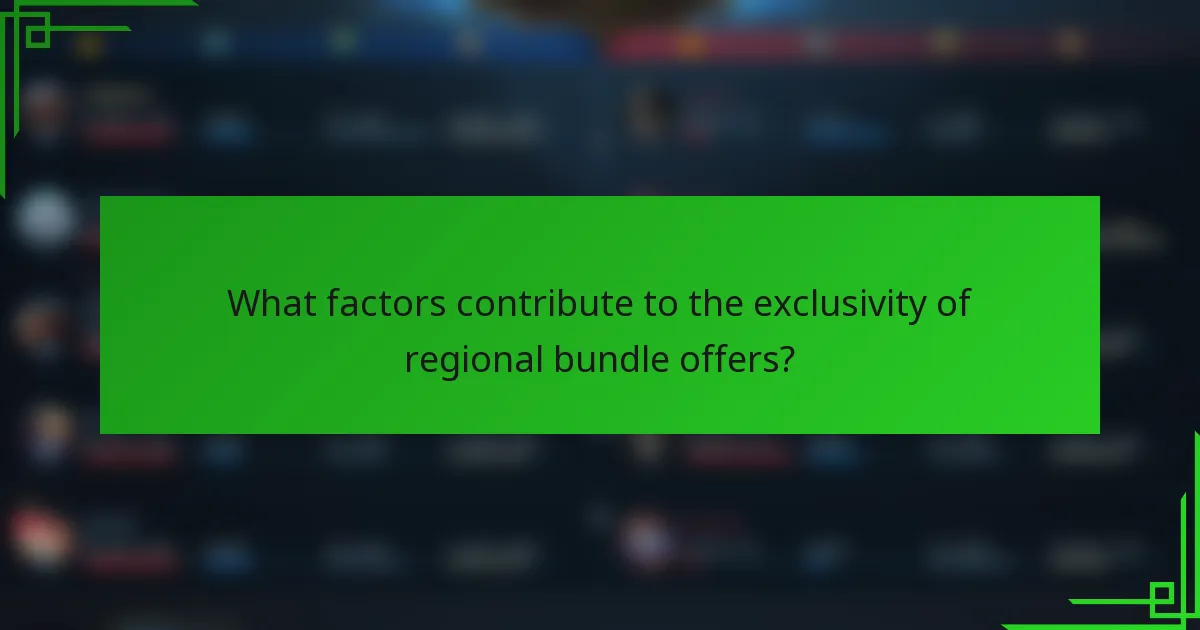 What factors contribute to the exclusivity of regional bundle offers?