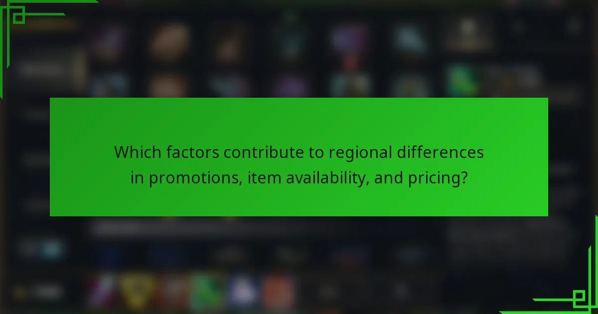 Which factors contribute to regional differences in promotions, item availability, and pricing?